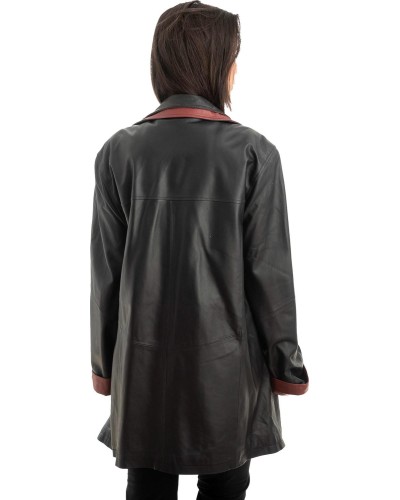 Γνήσιο Γυναικέιο Δερμάτινο Μπουφάν - Z876