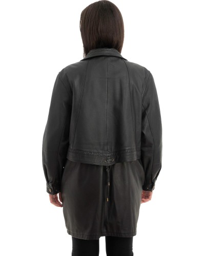 Γνήσιο Γυναικέιο Δερμάτινο Μπουφάν - Z882