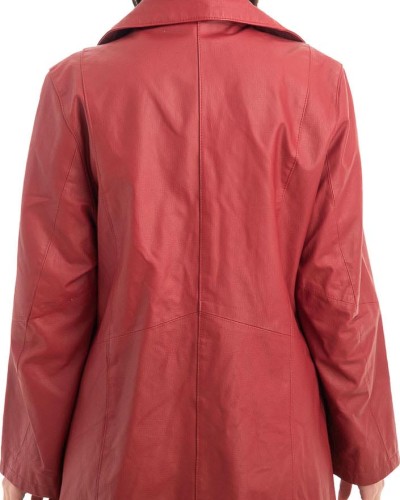 Γνήσιο Γυναικέιο Δερμάτινο Παλτό - Z884