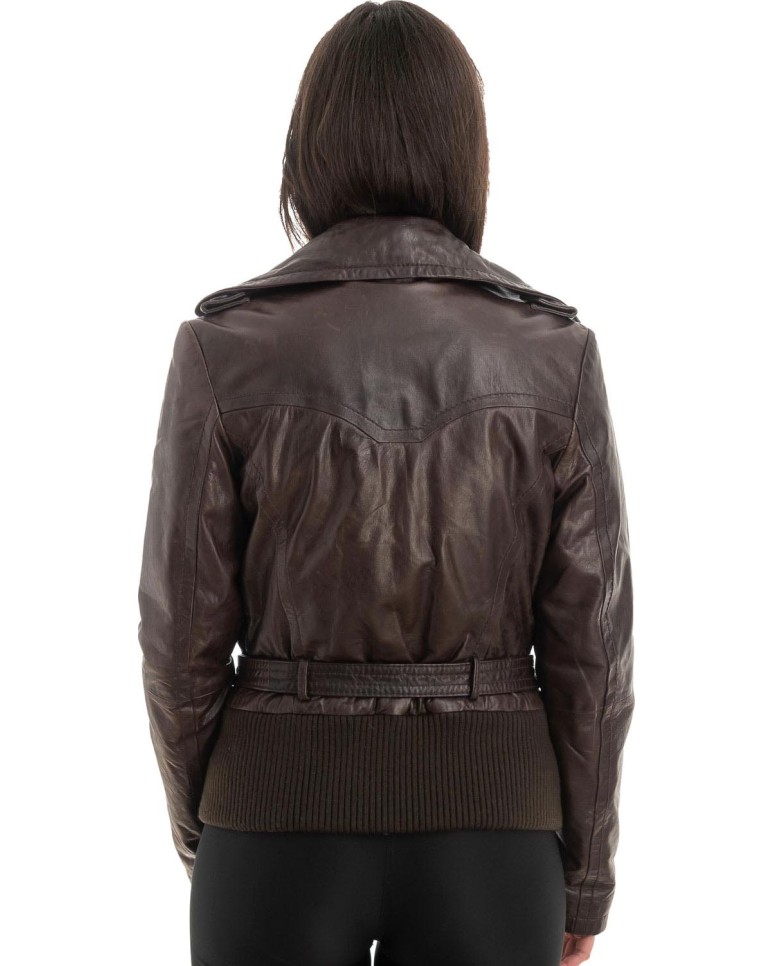 Γνήσιο Γυναικέιο Δερμάτινο Μπουφάν - Z885