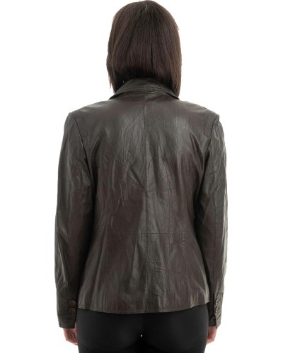 Γνήσιο Γυναικέιο Δερμάτινο Σακάκι - Z887