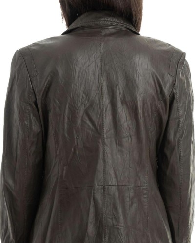 Γνήσιο Γυναικέιο Δερμάτινο Σακάκι - Z887