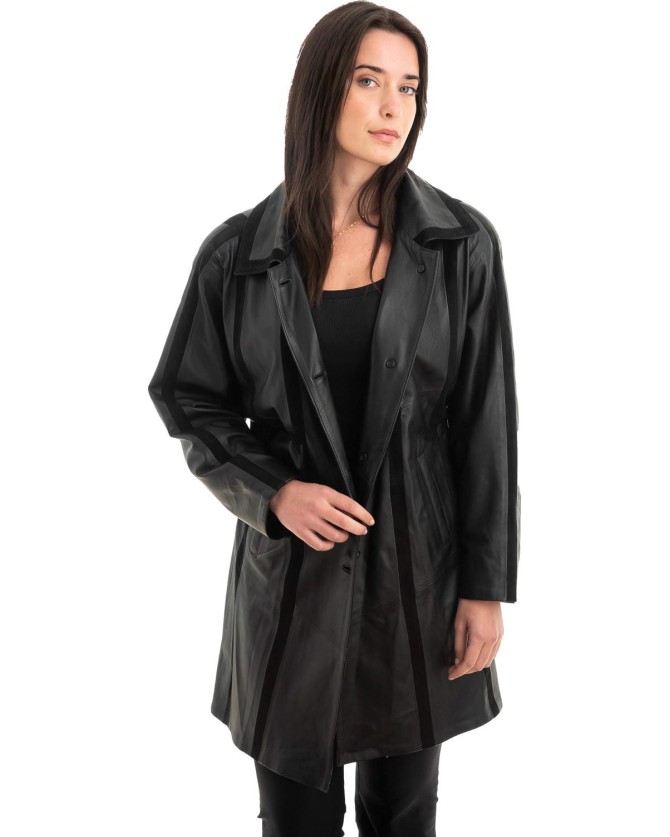 Γνήσιο Γυναικέιο Δερμάτινο Μπουφάν - Z893