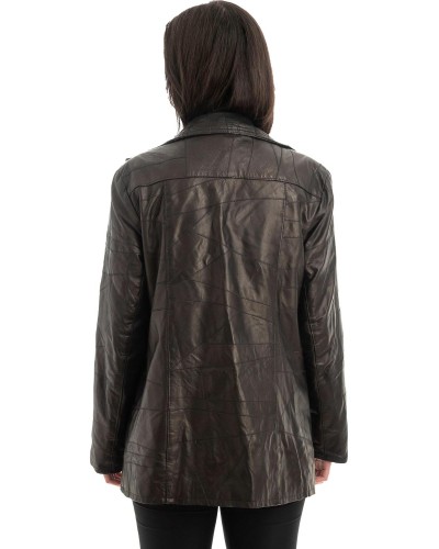 Γνήσιο Γυναικέιο Δερμάτινο Μπουφάν - Z896