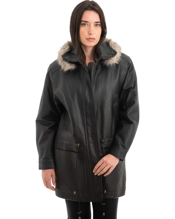 Γνήσιο Γυναικέιο Δερμάτινο Μπουφάν - Z902