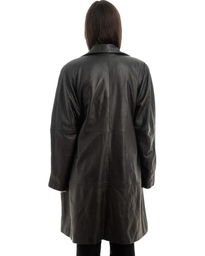 Γνήσιο Γυναικέιο Δερμάτινο Παλτό - Z904