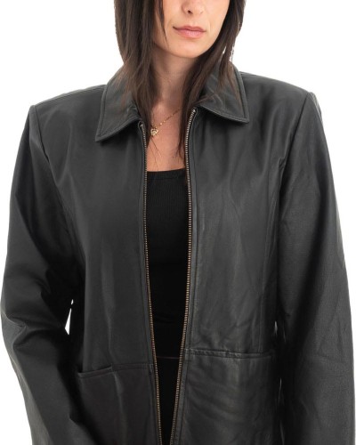 Γνήσιο Γυναικέιο Δερμάτινο Μπουφάν - Z912