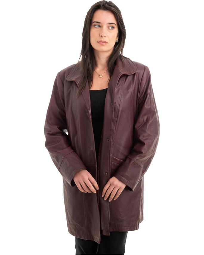 Γνήσιο Γυναικέιο Δερμάτινο Μπουφάν - Z918