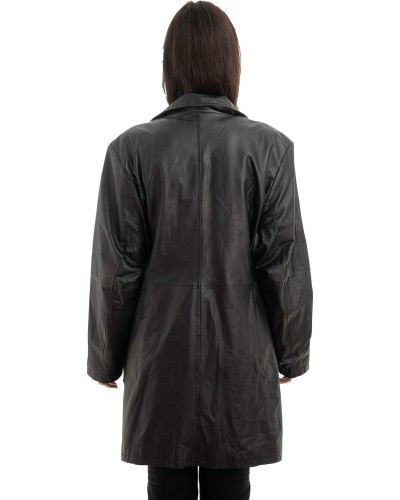 Γνήσιο Γυναικέιο Δερμάτινο Παλτό - Z921