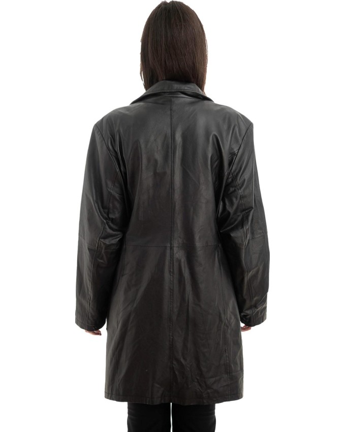 Γνήσιο Γυναικέιο Δερμάτινο Παλτό - Z921