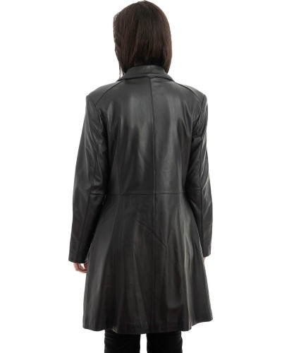 Γνήσιο Γυναικέιο Δερμάτινο Παλτό - Z924