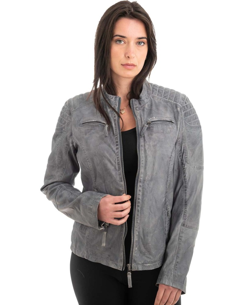 Γνήσιο Γυναικέιο Δερμάτινο Μπουφάν - Z925