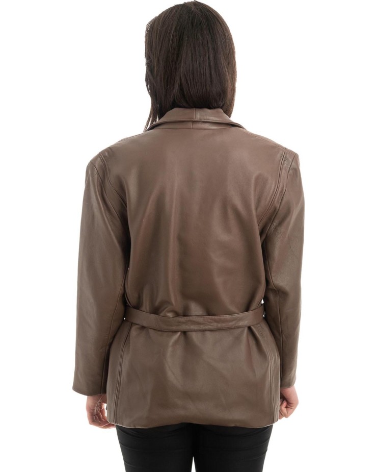 Γνήσιο Γυναικέιο Δερμάτινο Σακάκι - Z930