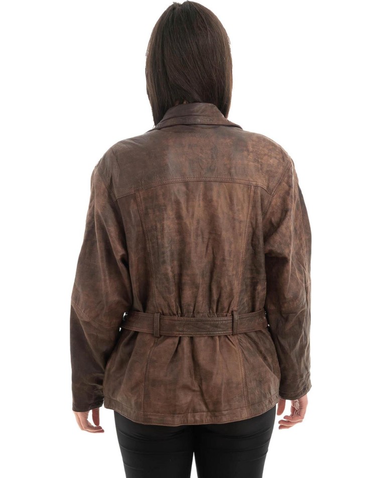 Γνήσιο Γυναικέιο Δερμάτινο Μπουφάν - Z933