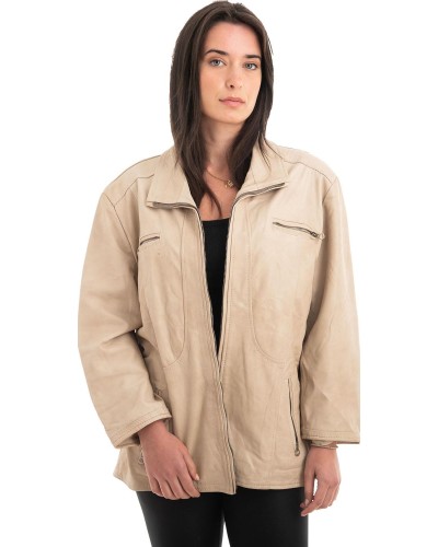 Γνήσιο Γυναικέιο Δερμάτινο Μπουφάν - Z934