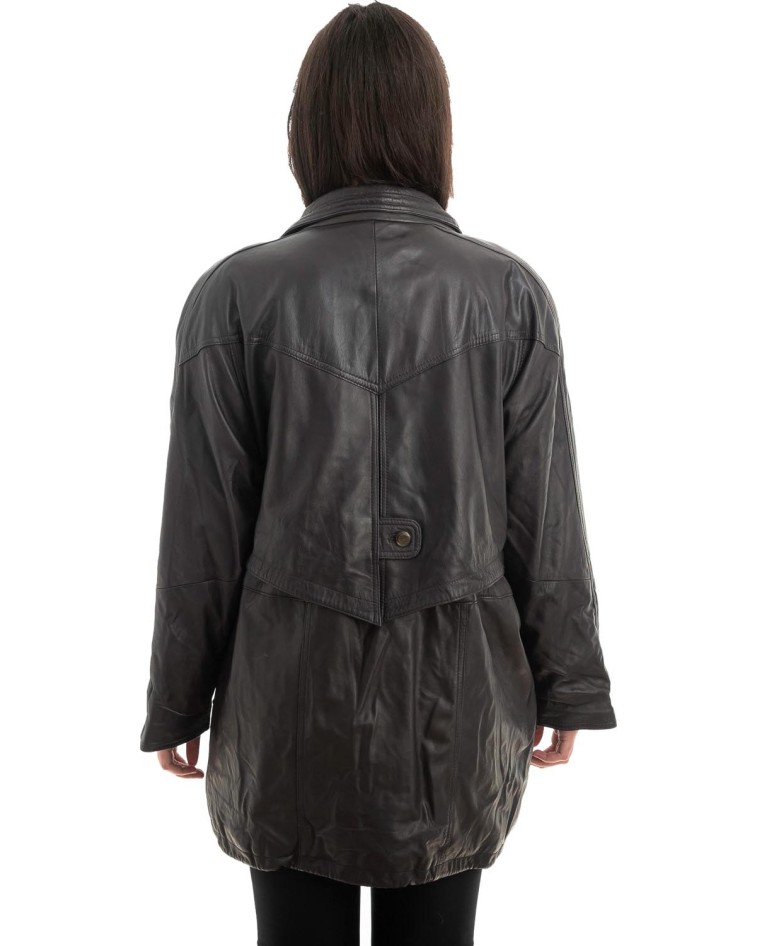 Γνήσιο Γυναικέιο Δερμάτινο Μπουφάν - Z937