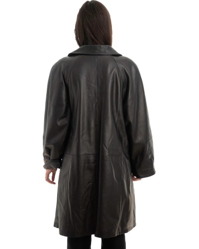 Γνήσιο Γυναικέιο Δερμάτινο Παλτό - Z943