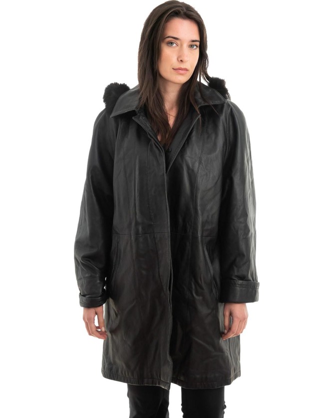 Γνήσιο Γυναικέιο Δερμάτινο Μπουφάν - Z949