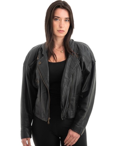 Γνήσιο Γυναικέιο Δερμάτινο Μπουφάν - Z956