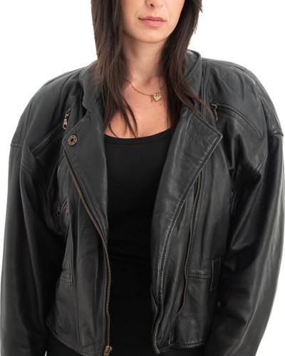 Γνήσιο Γυναικέιο Δερμάτινο Μπουφάν - Z956