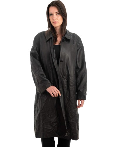 Γνήσιο Γυναικέιο Δερμάτινο Παλτό - Z957