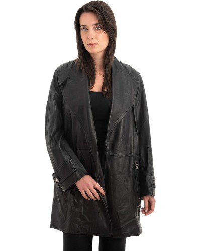 Γνήσιο Γυναικέιο Δερμάτινο Μπουφάν - Z964