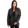 Γνήσιο Γυναικέιο Δερμάτινο Σακάκι - Z965