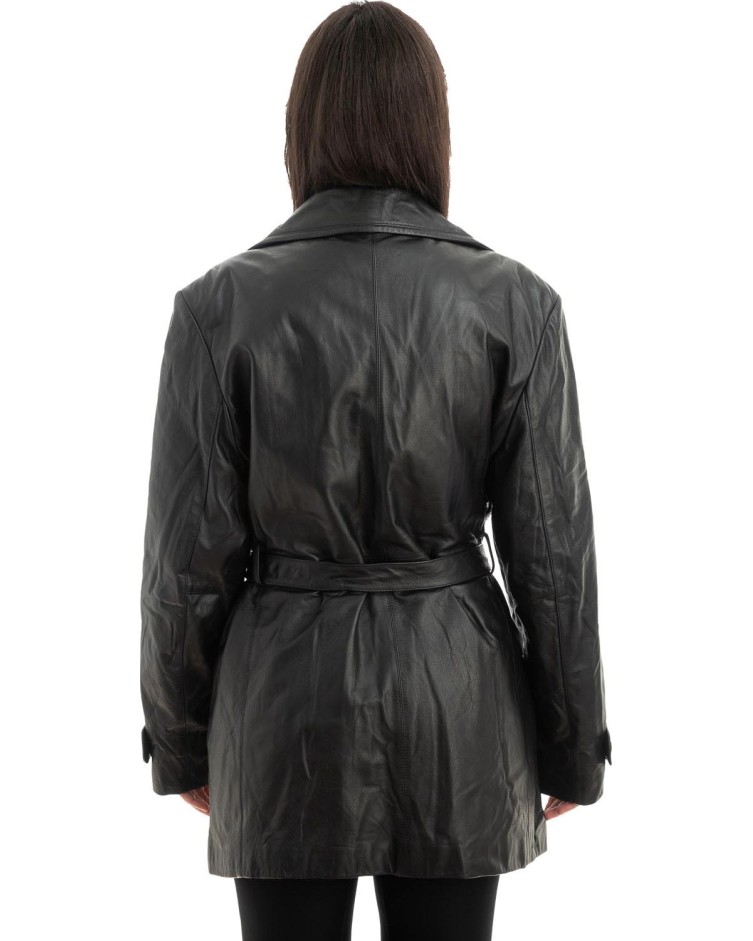 Γνήσιο Γυναικέιο Δερμάτινο Σακάκι - Z968