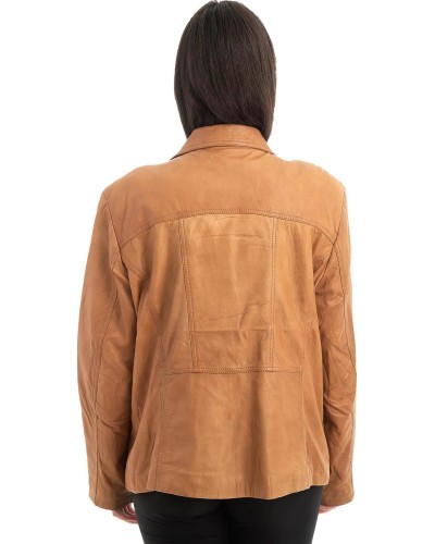 Γνήσιο Γυναικέιο Δερμάτινο Σακάκι - Z969