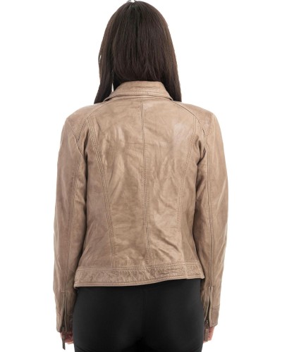 Γνήσιο Γυναικέιο Δερμάτινο Μπουφάν - Z970