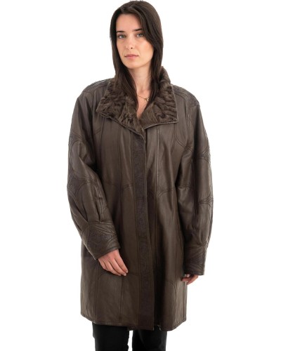 Γνήσιο Γυναικέιο Δερμάτινο Μπουφάν - Z971