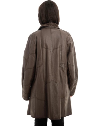 Γνήσιο Γυναικέιο Δερμάτινο Μπουφάν - Z971