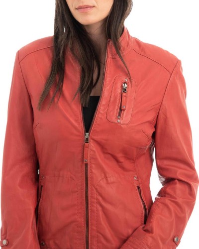 Γνήσιο Γυναικέιο Δερμάτινο Μπουφάν - Z972