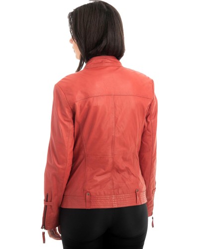 Γνήσιο Γυναικέιο Δερμάτινο Μπουφάν - Z972