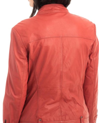 Γνήσιο Γυναικέιο Δερμάτινο Μπουφάν - Z972