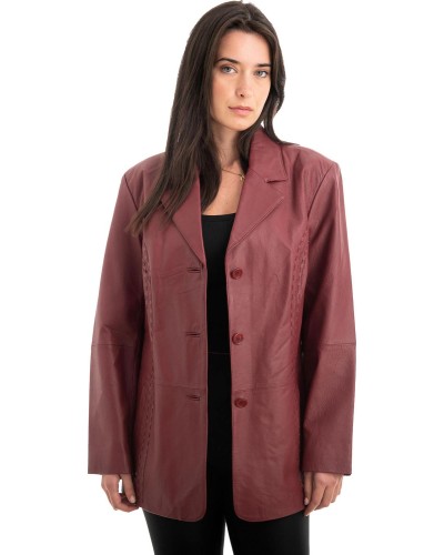 Γνήσιο Γυναικέιο Δερμάτινο Σακάκι - Z973