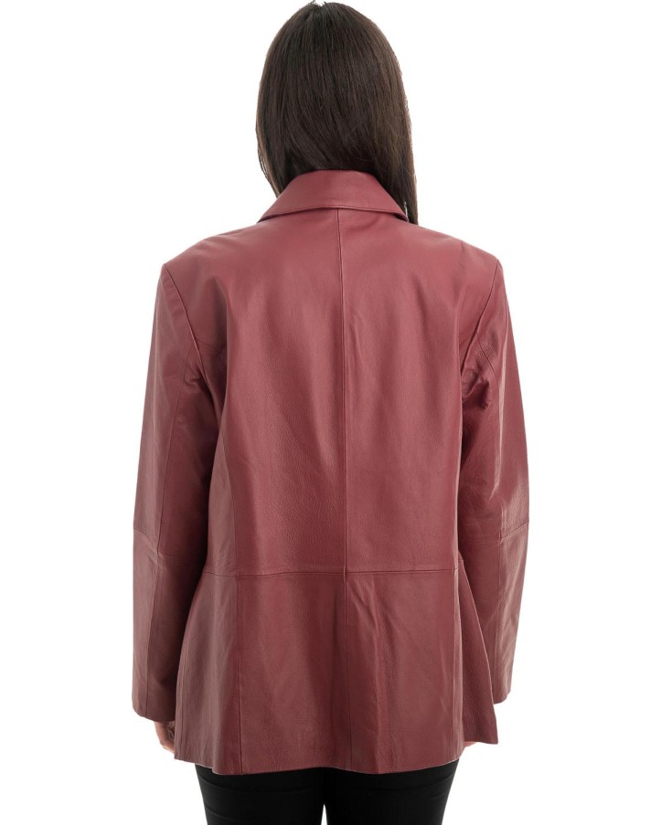 Γνήσιο Γυναικέιο Δερμάτινο Σακάκι - Z973