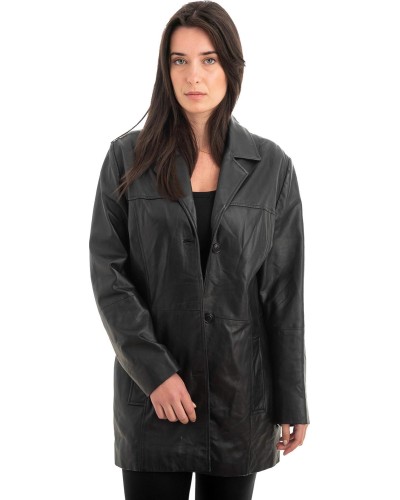 Γνήσιο Γυναικέιο Δερμάτινο Σακάκι - Z974