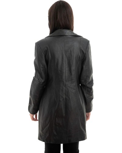 Γνήσιο Γυναικέιο Δερμάτινο Παλτό - Z975