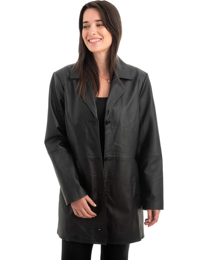 Γνήσιο Γυναικέιο Δερμάτινο Σακάκι - Z977