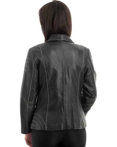 Γνήσιο Γυναικέιο Δερμάτινο Μπουφάν - Z979