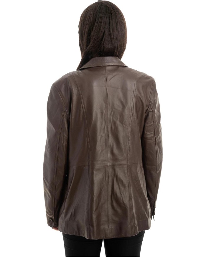 Γνήσιο Γυναικέιο Δερμάτινο Σακάκι - Z981