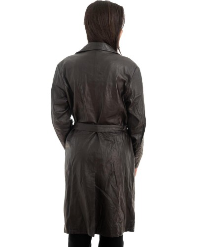 Γνήσιο Γυναικέιο Δερμάτινο Παλτό - Z982