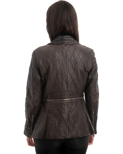 Γνήσιο Γυναικέιο Δερμάτινο Σακάκι - Z983