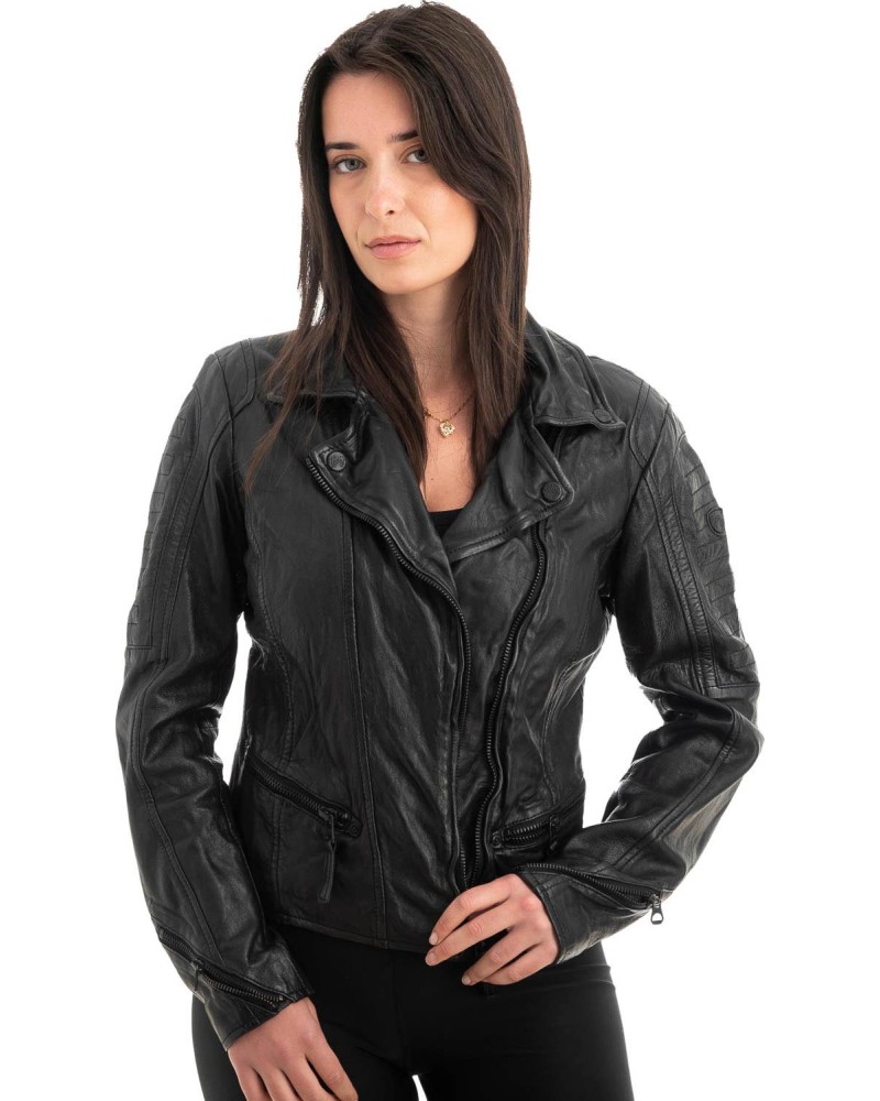 Γνήσιο Γυναικέιο Δερμάτινο Μπουφάν - Z984