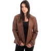 Γνήσιο Γυναικέιο Δερμάτινο Σακάκι - Z985