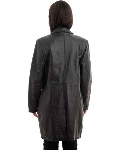 Γνήσιο Γυναικέιο Δερμάτινο Παλτό - Z986