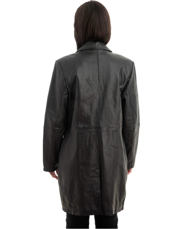 Γνήσιο Γυναικέιο Δερμάτινο Παλτό - Z986