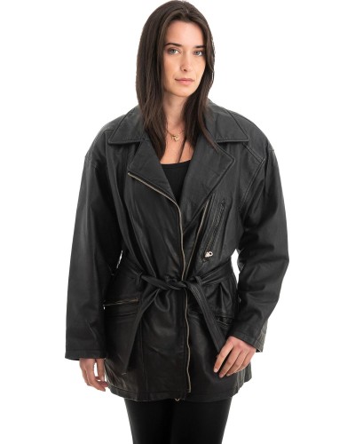 Γνήσιο Γυναικέιο Δερμάτινο Μπουφάν - Z987