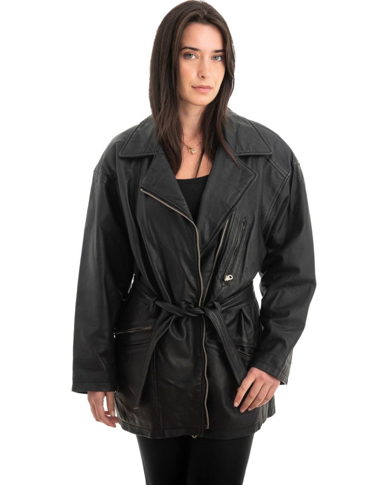 Γνήσιο Γυναικέιο Δερμάτινο Μπουφάν - Z987